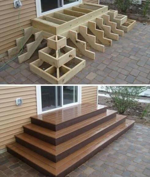exterior deck stair corner